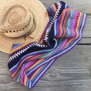 Red Camel Multi-Color Knit Infinity Scarf